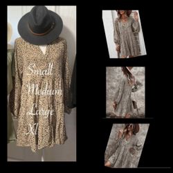 Leopard Print Tiered Mini Dress 