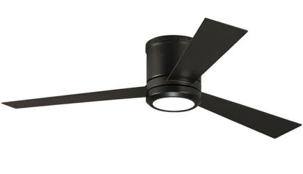 Monte Carlo Clarity 56” 3-Blade Flush Mount LED Ceiling Fan - New