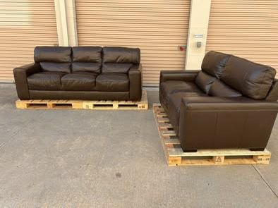 New_Open Box_Costco Rawlins Leather Sofa & Loveseat Combo_50% Off