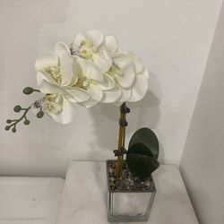 Artificial Orchid Flower With Vase Decorative