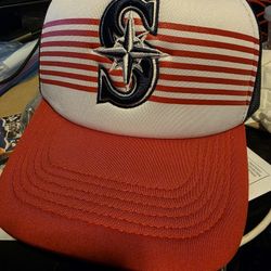New And Never Worn: Seattle Mariners 4th Of July Trucker Hat