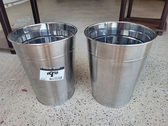 Glacier Bay waste bins. 6 L. Silver. Price for both