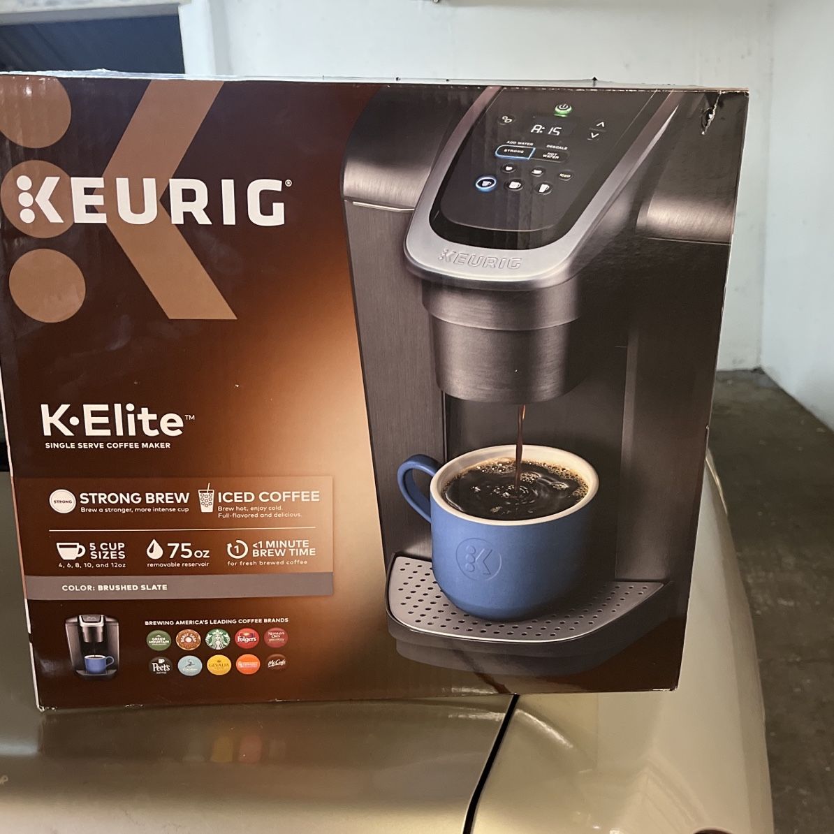 Keurig Brushed Slate 15 Cup Single-Serve Brewer Coffee Maker