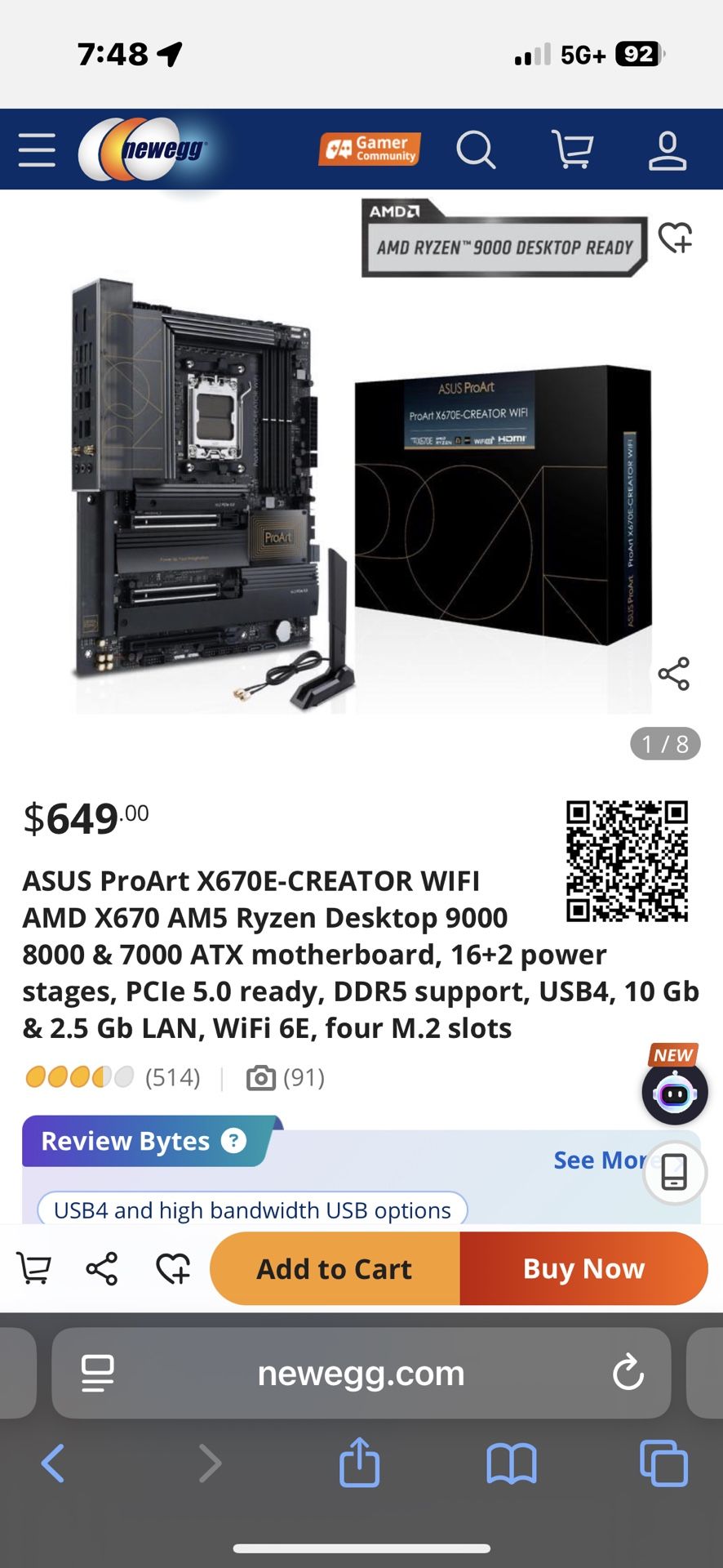 ASUS ProArt X670E-CREATOR WIFI AMD X670 AM5 Ryzen