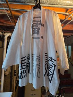 White/Black Shirt with Chinese Characters Small-Med.
