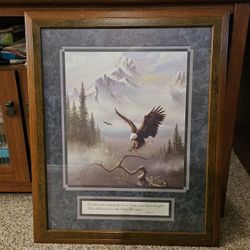 Home Interior Soaring Eagle Isaiah 40:31 Framed Picture