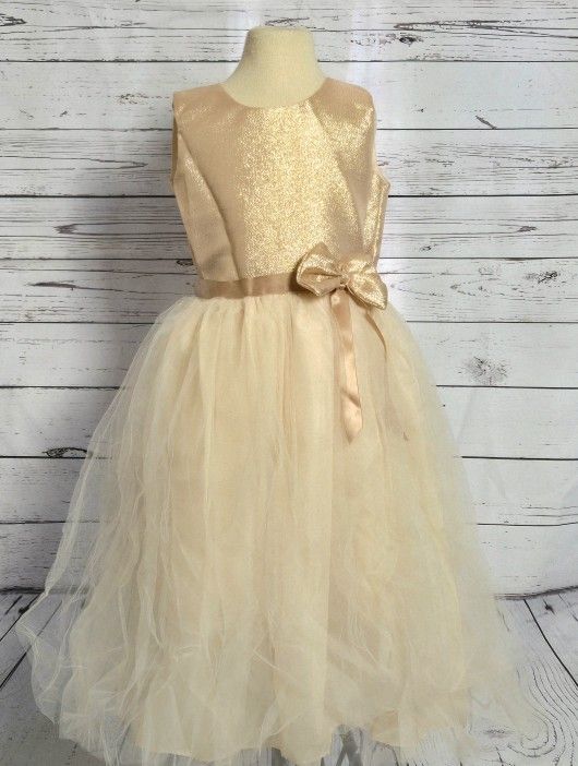 Gold Girl Dress - Size 4 & 6