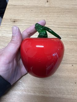 Glass Apple Decor Vintage