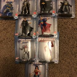 Justice league figurines.