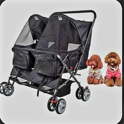 🎄NEW In Box!!  Luxury Double Pet Stroller 🎁
