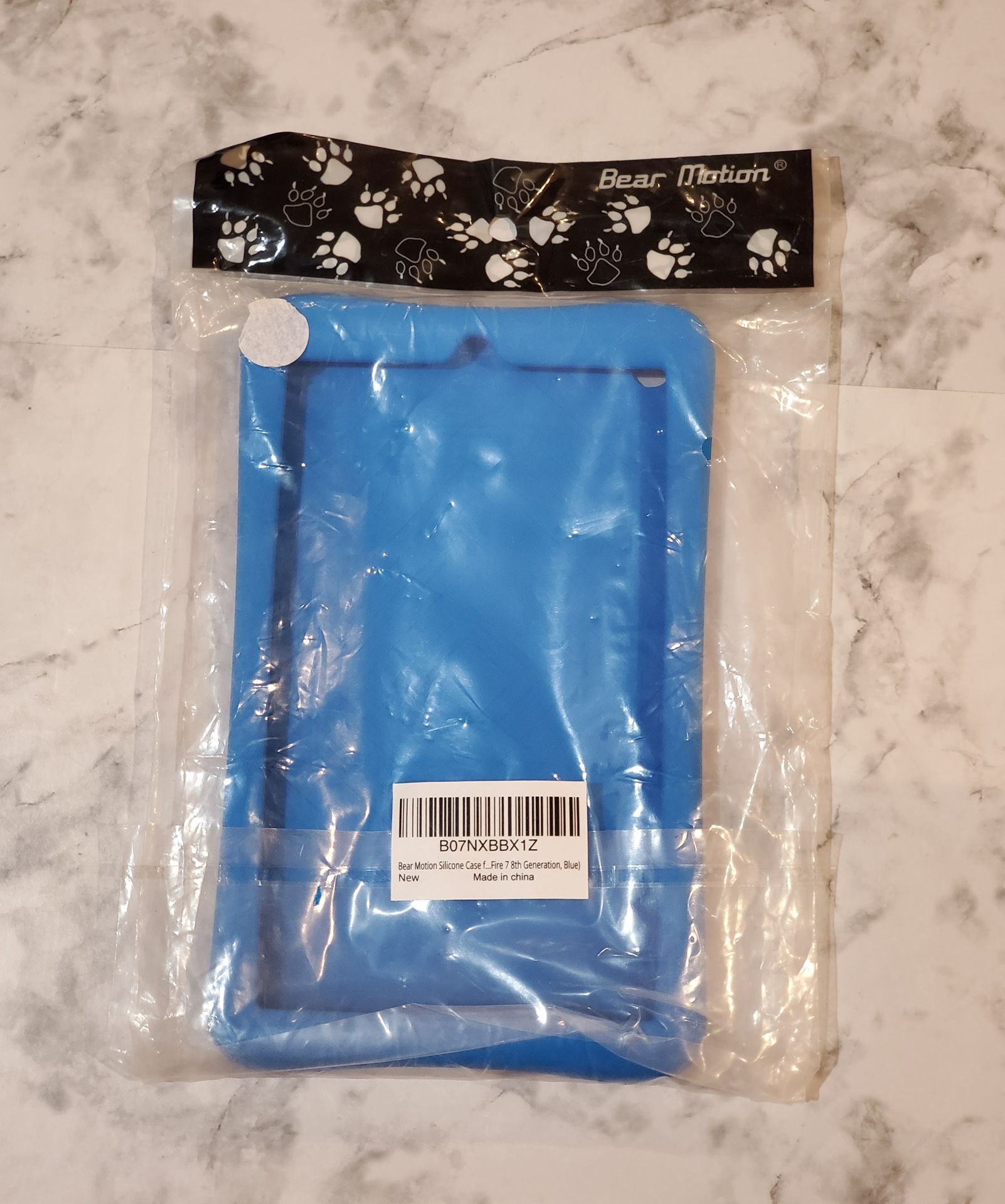 Bear Motion Silicone Case For Fire 7 8th Generation Color Blue