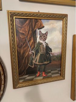 Renaissance Cat Portrait