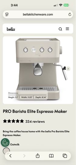 Bella Pro Espresso Machine set