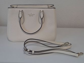 Kate Spade White Pebbled Leather Crossbody Satchel