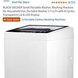 Black And Decker 1.7 Cu Ft Portable Washer NEW