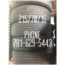 Used Tire For Sale 215/70/16 $35 each free mounting and Balancing