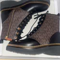 Michael Kors Haskell Combat Lug Sole Boots 