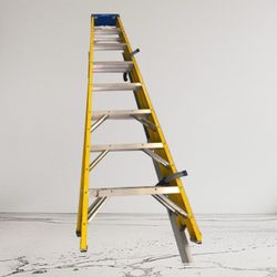 Fiberglass Step Ladder Yellow 8 ft