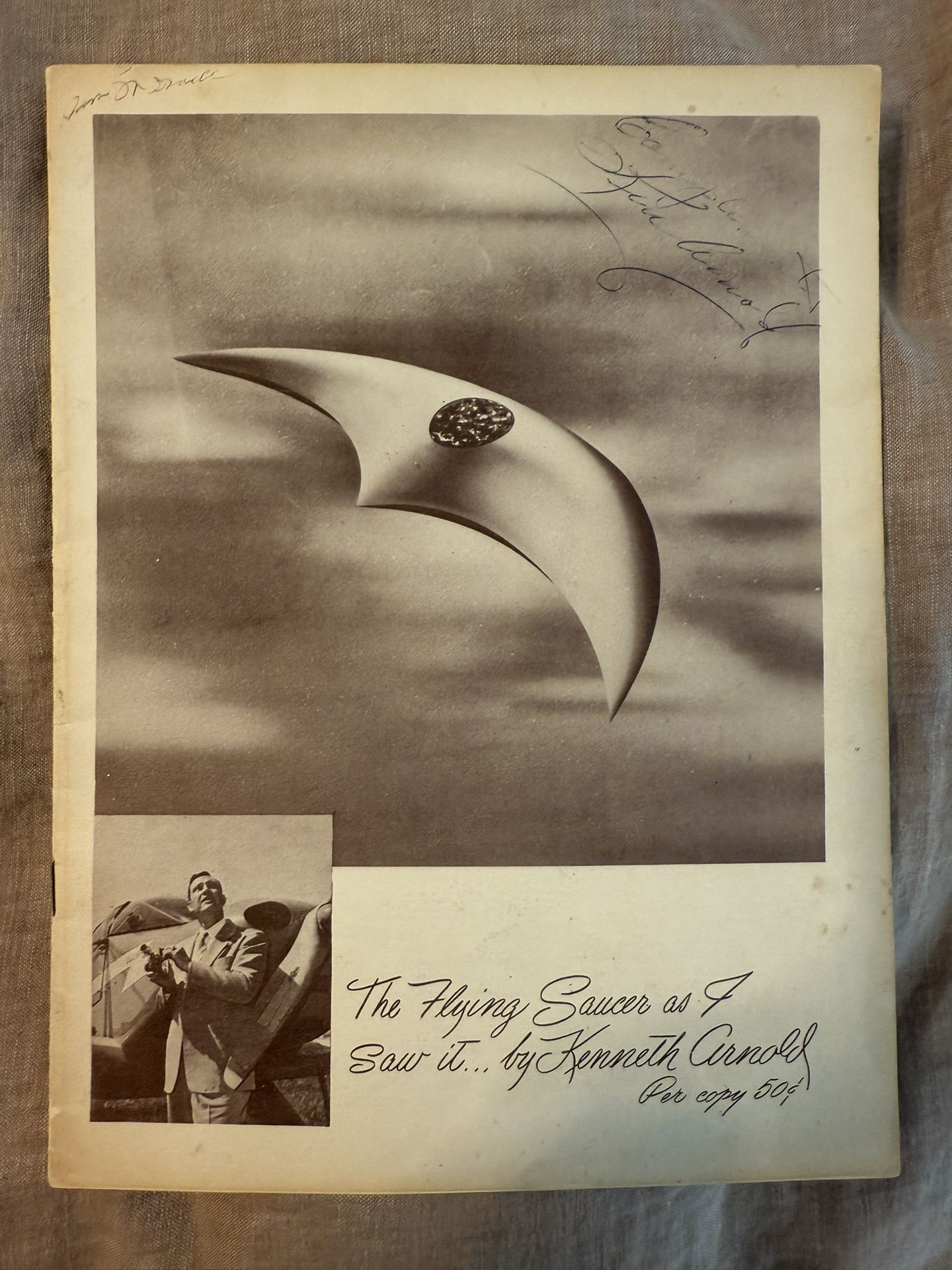 The Flying Saucers As I Saw It...By Kenneth Arnold SIGNED Original 1950 UFO-Extremely RARE