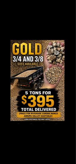 Gold gravel rocks