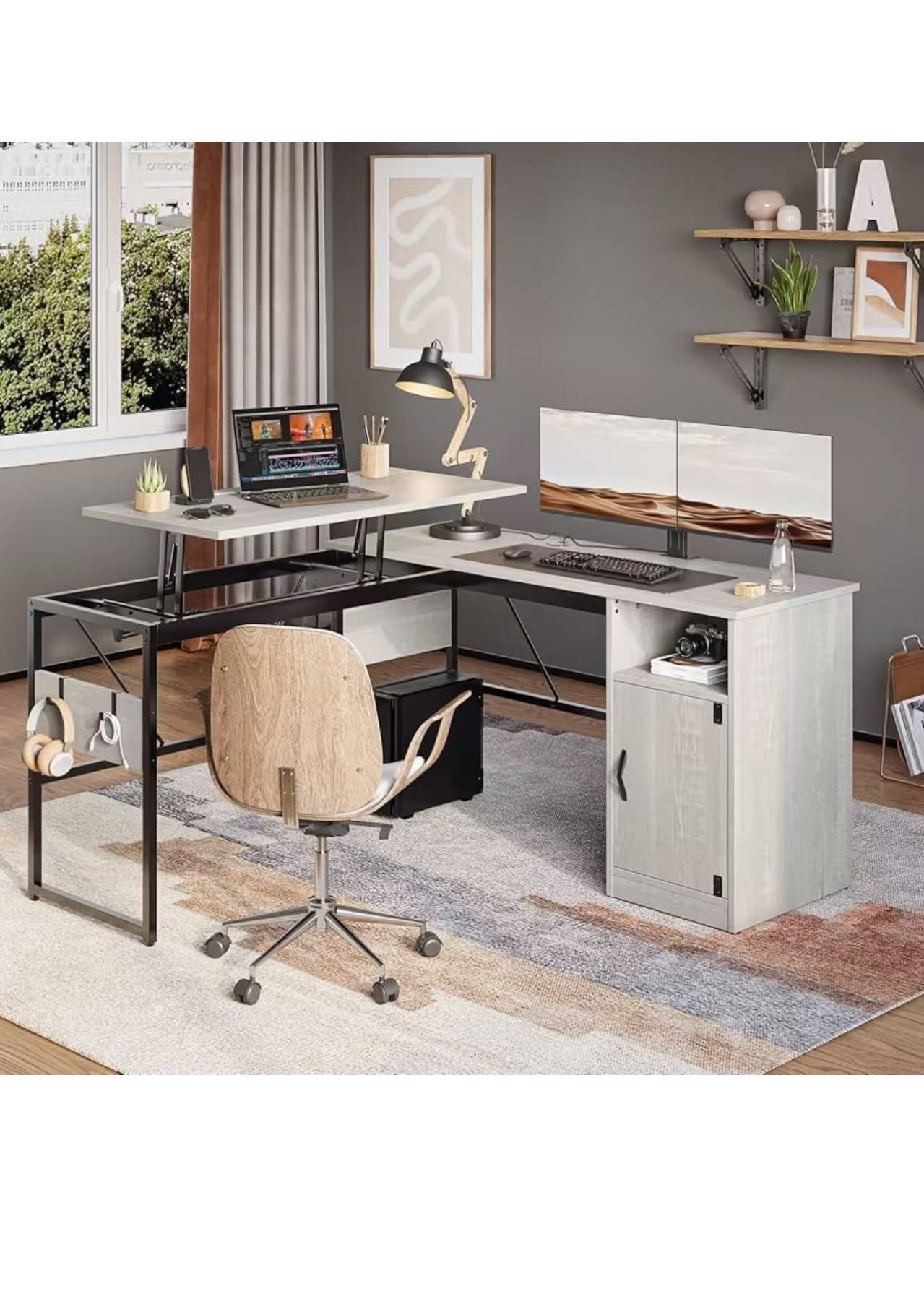Bestier L Shaped Standing Desk Adjustable Height
