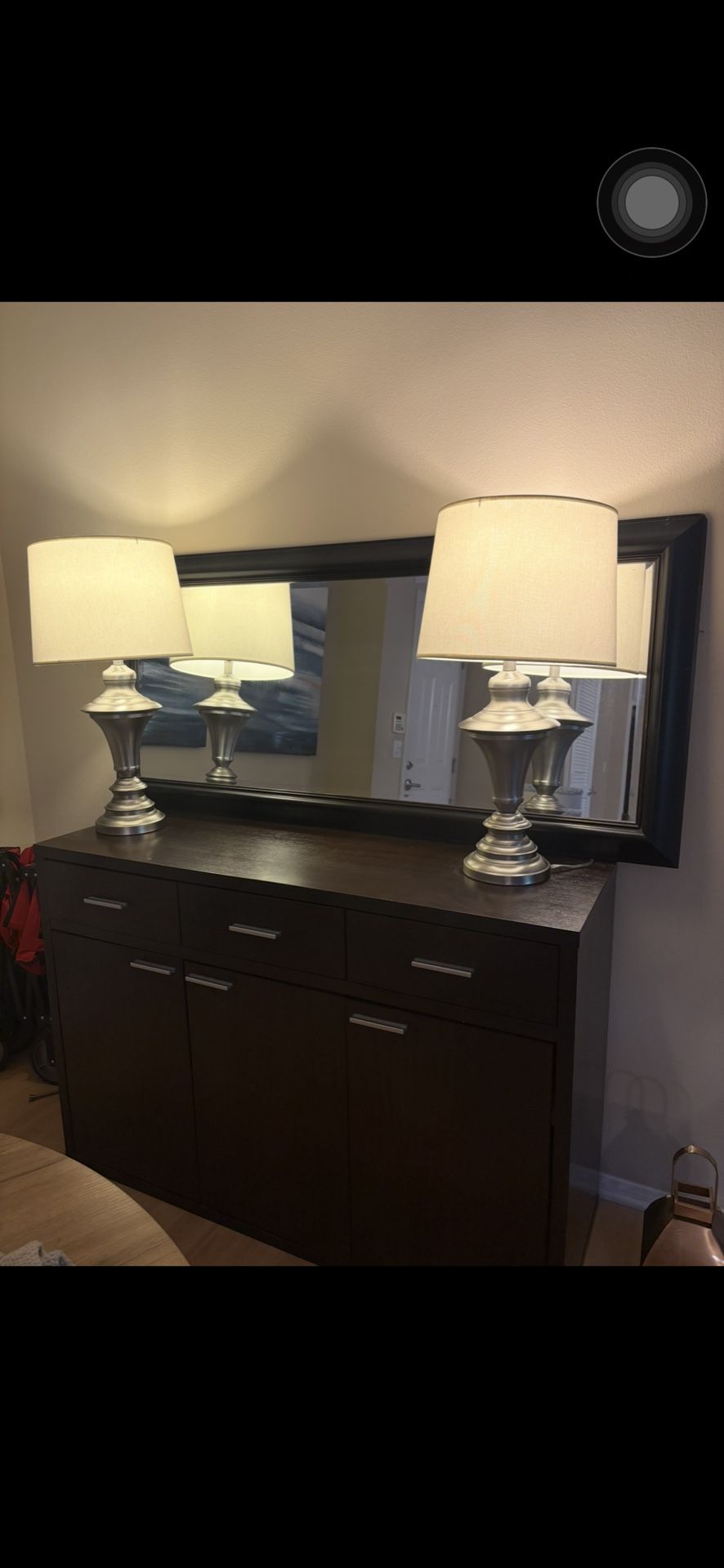 Dresser Lamps and Mirror $100