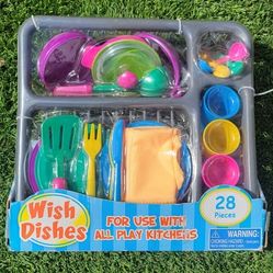 Kids Kitchen Toy Dishes New