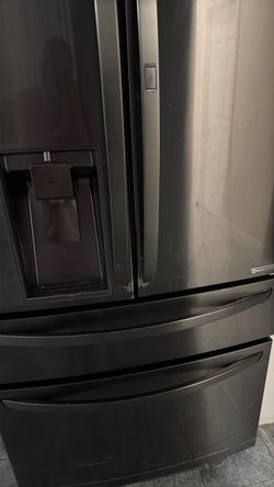 LG French Door Refrigerator Black Stainless