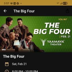 The big four 2 available tickets 102 section C