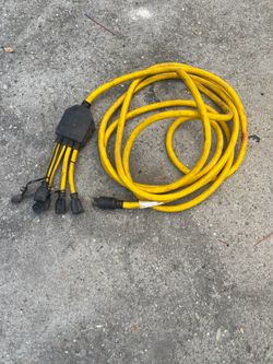 Power Cord 25 feet Extension Cord Electric Cable with 4 Outlets