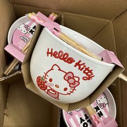 Hello Kitty Chopstick Bowls 