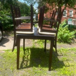 Brown Dining Table with 5 Chairs Included 