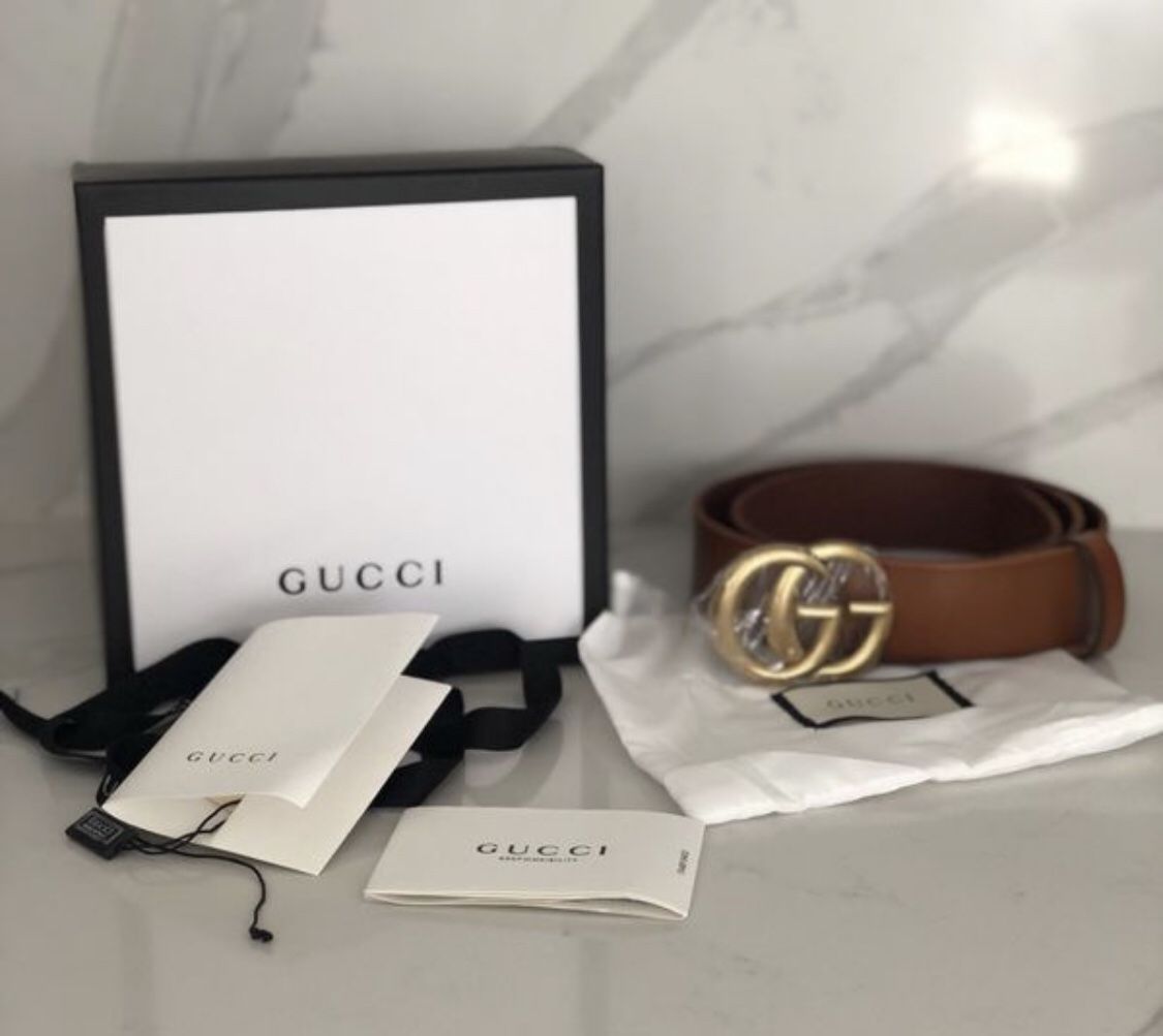 DOUBLE G LEATHER GUCCI BELT
