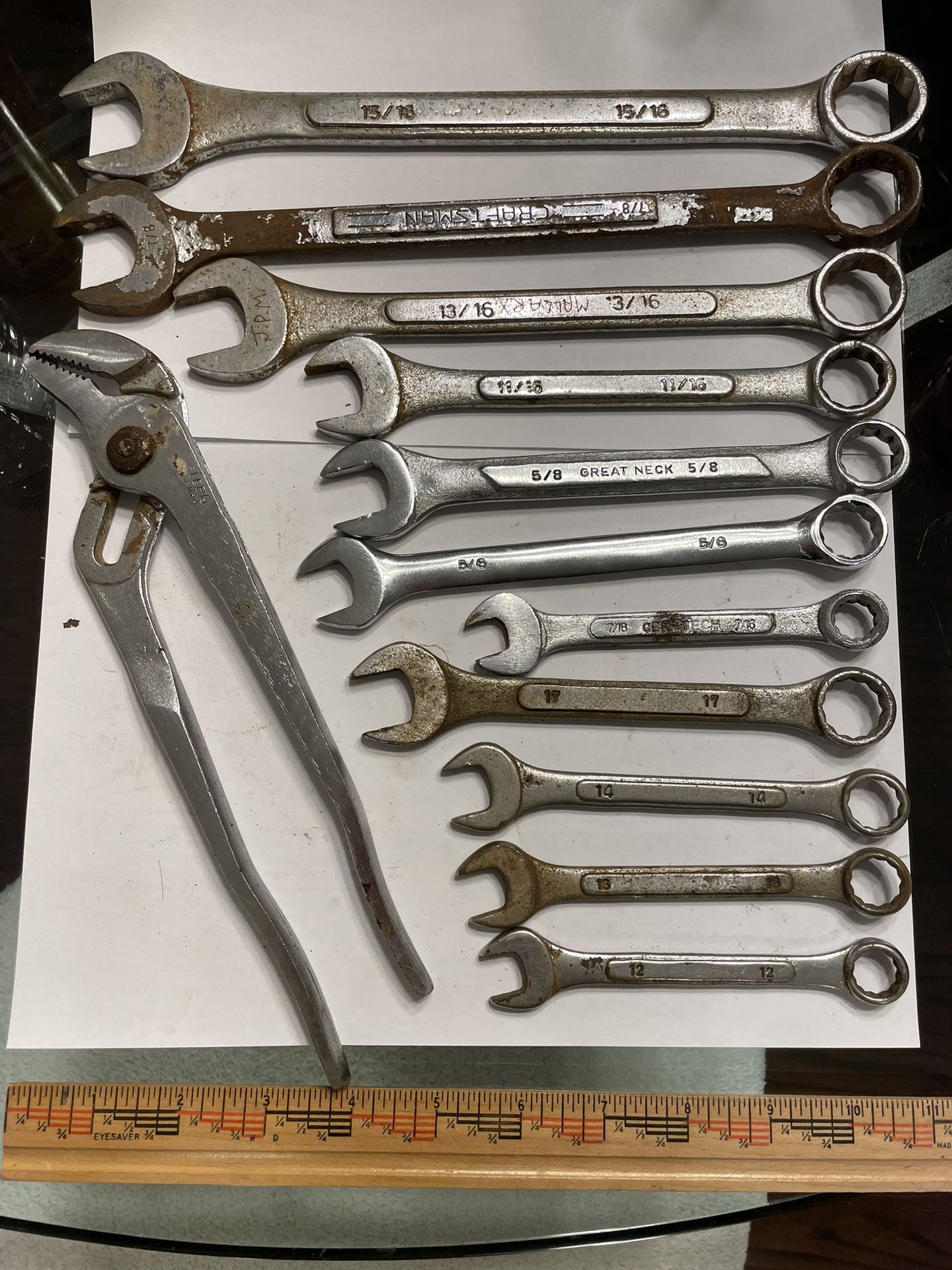 Various Open-End/Closed-End Wrenches! Plumber’s Wrench! Make Offer and Buy One or All!