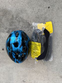 Blue Flame Bike Helmet with Padding Kit
