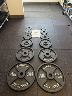 Brand New Metal Olympic Weight Plate Set