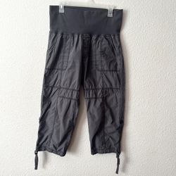 Calvin Klein Maternity Performance Quick Dry Gray Cropped Rolled Up Pants Size M