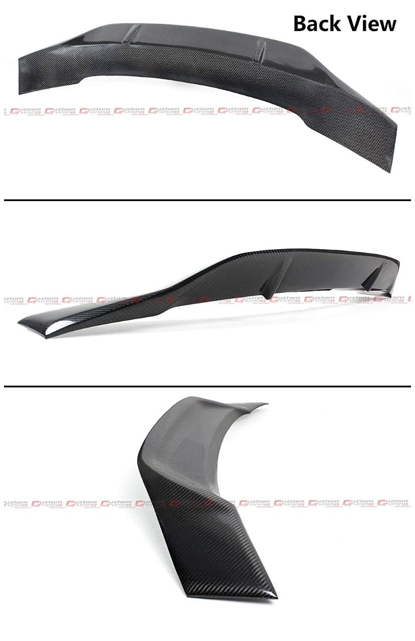 Cuztom Tuning Highkick Duckbill Carbon Fiber Rear Trunk Spoiler Wing Compatible for 2014-2019 Audi A3 S3 RS3 Sedan RT Style