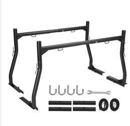 Adjustable truck ladder rack fits most full-size pickup trucks (49"-73" width).