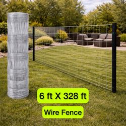 🔥 New 6 ft x 328 ft Galvanized Fence Roll – Backyard & Livestock Ready | Chain Link Farm Fencing for Poultry & Yard Protection​