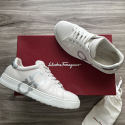 Salvatore Ferragamo Number Leather Sneaker Size 6.5 Women’s