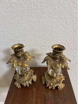 Vintage candle holders brass