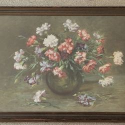 Oil Painting Signed By Joseph Varga 1940s Antique