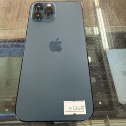 Unlocked iPhone 12 Pro Max 512GB.  With a 60-Day Store warranty.  @EM Wireless Pawtucket RI