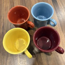 Set Of 4 Fiesta Ware Mugs