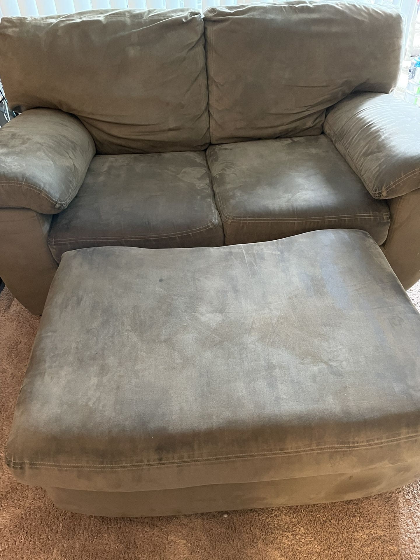 Loveseat & Giant Ottoman