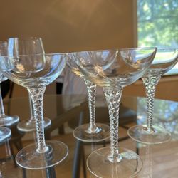 Vintage Crystal Martini Glasses 