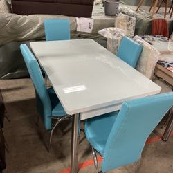 New Dining Table With 4 Chairs - Delivery Available 