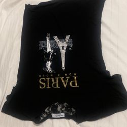 Black Paris Graphic Top – Eiffel Tower – Women’s