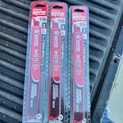 DIABLO 9 in. 8 TPI AMPED Steel Demon Carbide Teeth Reciprocating Saw Blades for Thick Metal 3 package